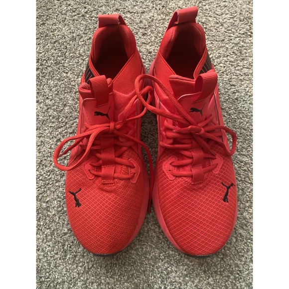 PUMA Men's 7.5 Softride Enzo NXT Running Shoes in a vibrant red color - Picture 1 of 5